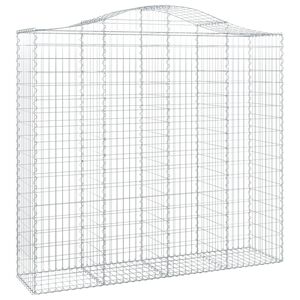 vidaXL Дъговидна габионна кошница 200x50x180/200 см поцинковано желязо