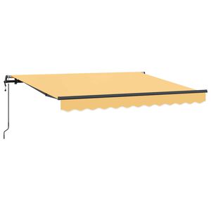vidaXL Прибираща се тента Пясък 400 &times; 300 cm Тъкан и алуминий