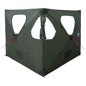vidaXL Ловна шатра Военнозелено 145 x 145 x 150 см Полиестер и стомана
