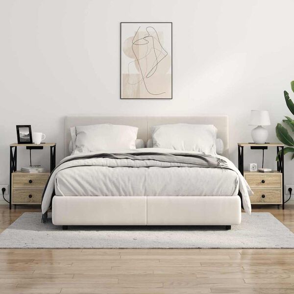 vidaXL Нощен шкаф Сонома дъб 40 x 31 x 60 см Инженерно дърво