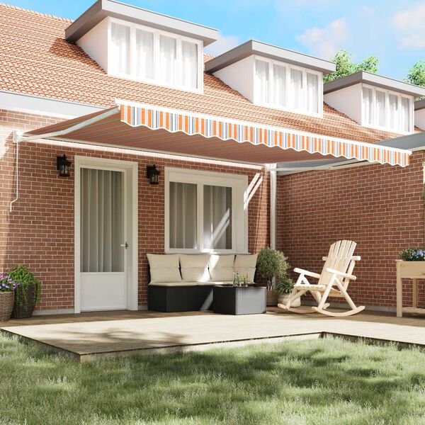 vidaXL Сгъваем навес Многоцветен 450 &times; 300 cm Полиестер и алуминий