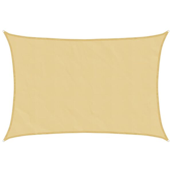 vidaXL Слънцезащитно платно пясъчно 5x4 м 100% полиестер Оксфорд
