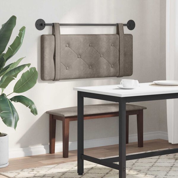 vidaXL Висяща табла Монтиране на стена Сив 100 cm Антично PU