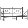 vidaXL Дневна спалня с багажник без матрак Черно 90x190 cm Стомана
