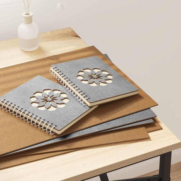 vidaXL Декор панели 50 pcs Циментено сиво 30 x 42 x 0.27 см