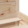 vidaXL Рамка за легло с табла, 120x190 см, борово дърво масив