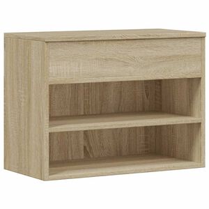 vidaXL Пейка за обувки, дъб сонома, 60x30x45 см, инженерно дърво