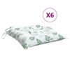 vidaXL Възглавници за столове, 6 бр, на листа, 40x40x7 см, плат