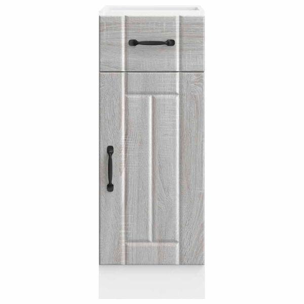 vidaXL Кухненски шкаф Lucca, сив сонома, инженерна дървесина