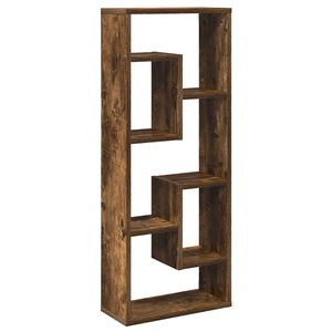 vidaXL Стенен рафт, опушен дъб, 36x16x90 см, инженерно дърво