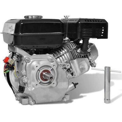 vidaXL Черен бензинов двигател 6,5 к.с. 4,8 kW
