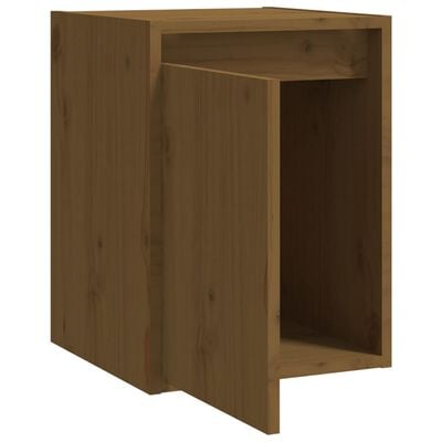 vidaXL Стенен шкаф, меденокафяв, 30x30x40 см, борово дърво масив