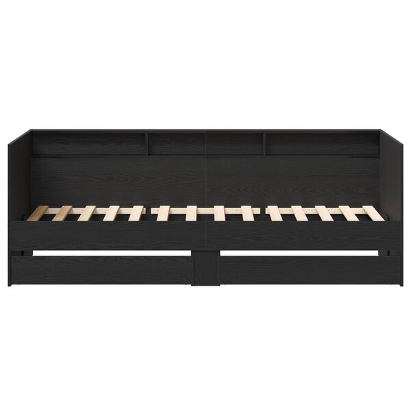 vidaXL Дневно легло с чекмедже Сив 90 x 200 cm Инженерно дърво