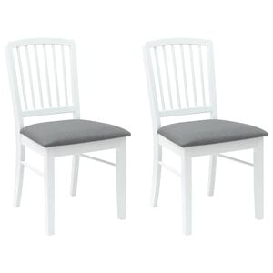vidaXL Обедени столове 2 pcs Бяло 50 x 52,5 x 91 см