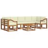 vidaXL Комплект дивани за открито 8 pcs Натурален и Крема