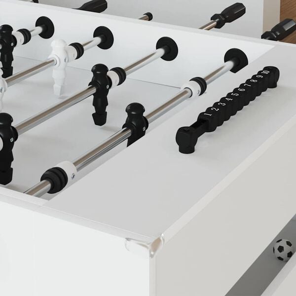 vidaXL Футболна маса 2 pcs Бяло 146,5 x 74 x 85 см Инженерно дърво