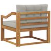 vidaXL Среден диван за открито Солидно акациево дърво Естествен