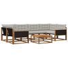 vidaXL Комплект дивани за открито 7 pcs Натурално и светлосиво