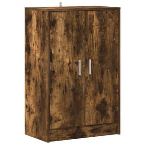 vidaXL Шкаф за обувки, опушен дъб, 60x35x92 см, инженерно дърво