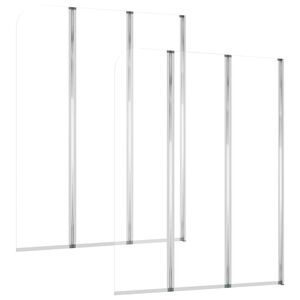 vidaXL Душ кабини, 2 бр, 104x130 см, закалено стъкло, прозрачни