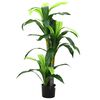 vidaXL Изкуствено дърво Dracaena 36 листа 120 см зелено