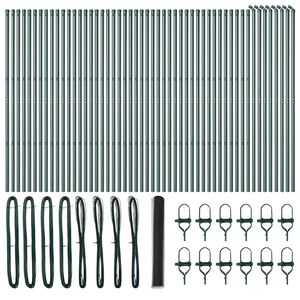 vidaXL Стълб за ограда. Сив