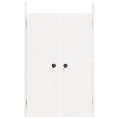 vidaXL Кухненски вратички за открито, бели, 50x9x82 см, бор масив