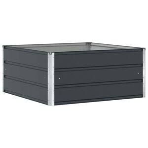 vidaXL Кашпа Антрацит 100 x 100 x 45 cm Стомана