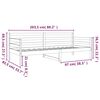 vidaXL Дневно легло без матрак, 80x200 см, борово дърво масив