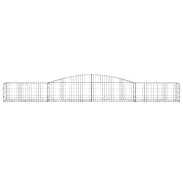 vidaXL Габионни кошници арка 7 бр 400x50x40/60 см поцинковано желязо