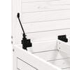 vidaXL Градинска табуретка, бяла, 62x63,5x53,5 см, бор масив