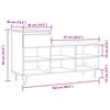 vidaXL Шкаф за обувки, бетонно сив, 102x36x60 см, инженерно дърво
