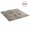 vidaXL Стенни панели 48 pcs Бетонно Сиво 50 x 50 cm XPS Пяна