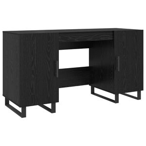 vidaXL Бюро Черен дъб Инженерна дървесина 140 x 50 x 75 см