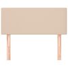 vidaXL Горна табла за легло, капучино, 100x5x78/88 см, изкуствена кожа
