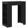 vidaXL Бар маса 95 x 47 x 103,5 см Инженерна дървесина Черен дъб