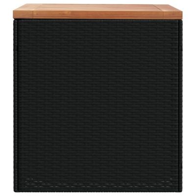 vidaXL Външна кутия за съхранение черна 110x50x54 см PE ратан акация
