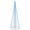 vidaXL Конусовидна елха, синя, 310 LED, 100x300 см