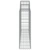 vidaXL Габионни кошници арка 15 бр 200x30x100/120см поцинковано желязо