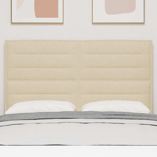 vidaXL Облегалка за глава Крем 160 cm текстил