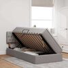 vidaXL Легло с място за съхранение и матрак с матрак Таупе 90 x 190 cm