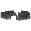 vidaXL Градински Софа Комплект 12 pcs Сиво полиратан