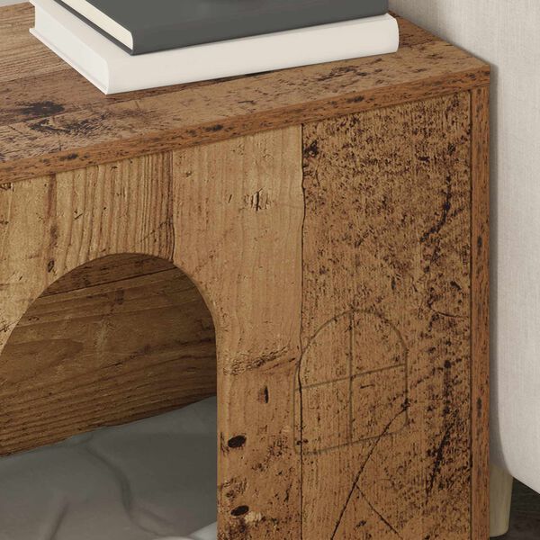 vidaXL Къща за котки Старо дърво 51 x 30 x 52 см Инженерно дърво