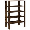 vidaXL Етажерка за обувки, опушен дъб, 61x32x87,5 см, инженерно дърво