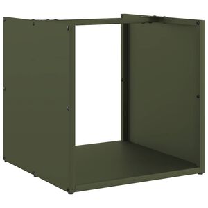 vidaXL Стойка за дърва, 40x40x40 см, студеновалцувана стомана
