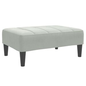 vidaXL Табуретка, светлосива, 77x55x31 см, кадифе