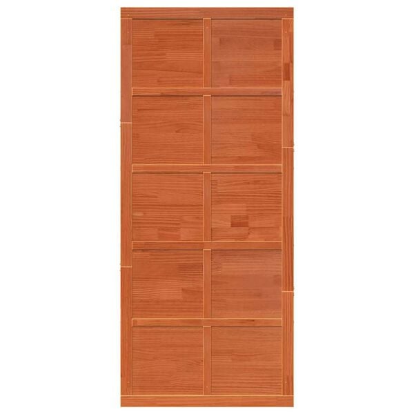 vidaXL Врата за плевня Кафяво с восъчно покритие 100 x 2,5 x 208 см