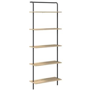 vidaXL Рафт за книги 5 нива 60 x 24 x 168 см Инженерна дървесина