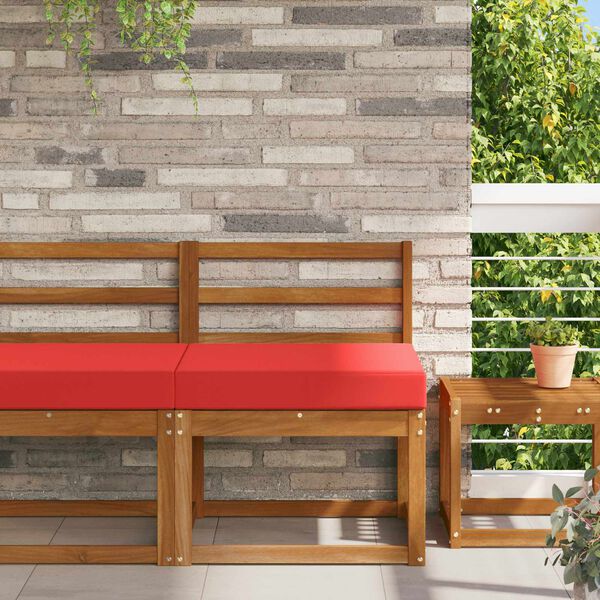 vidaXL Възглавница за диван на открито Червено 60 x 60 x 8 см