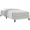 vidaXL Легло с пружинирана основа Светлосиво 80 x 220 cm текстил